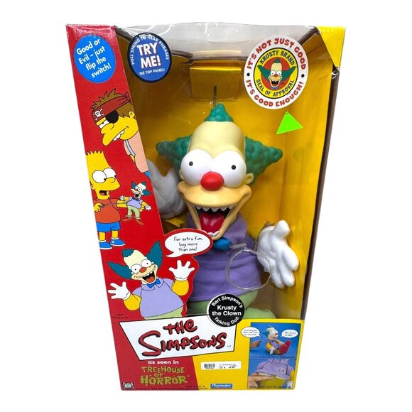 Krusty The Clown Simpsons Talking Doll Playmates Treehouse Of Horror Good O Evil - Picture 1 of 7